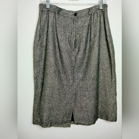 Ann May (Size 12) 100% Silk Weave (2PC) LS Blazer & Mid-Length Skirt Suit Set - Picture 9 of 14